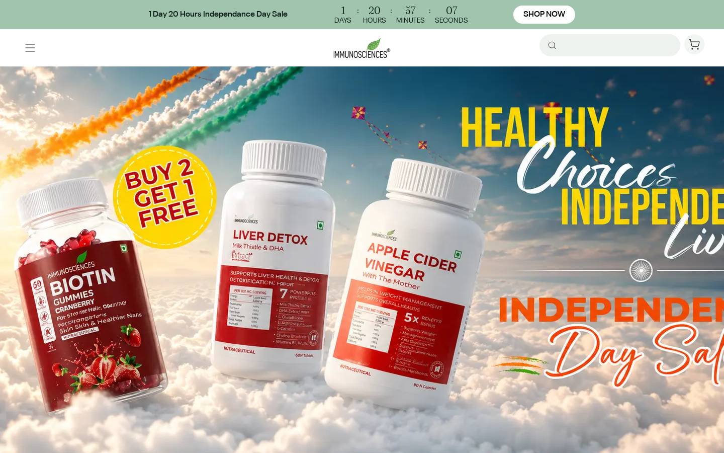 immunosciences.in homepage screenshot