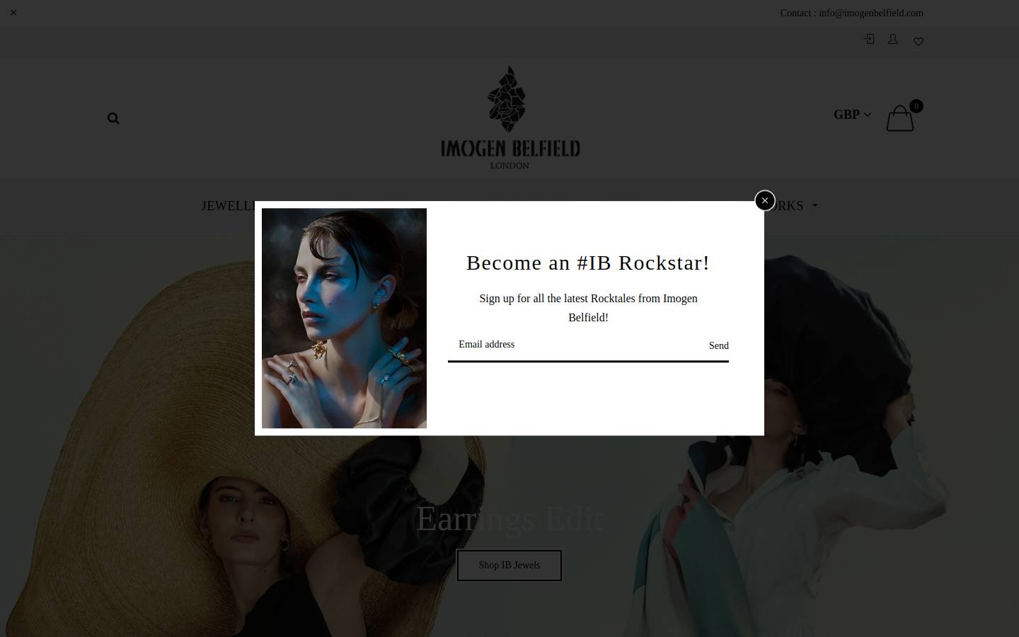 Imogenbelfield homepage screenshot