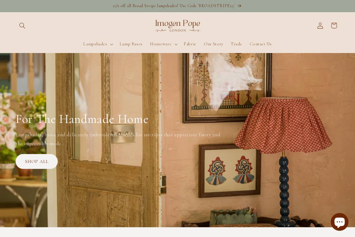 Imogen Pope London homepage screenshot