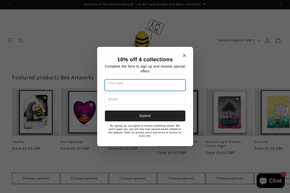 Imoksaidthebee homepage screenshot
