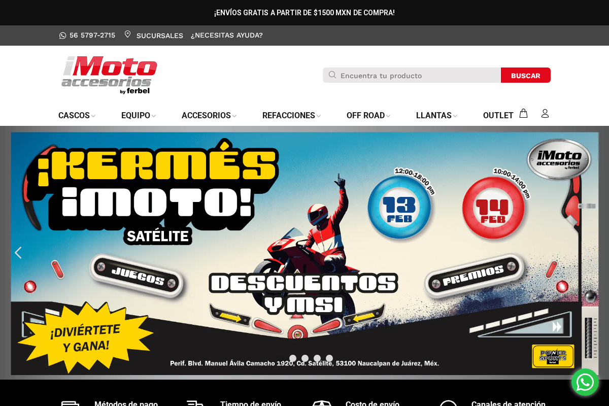 iMoto homepage screenshot