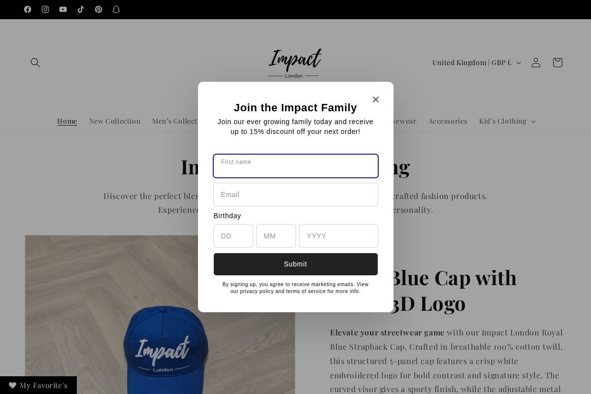 impact-london.co homepage screenshot