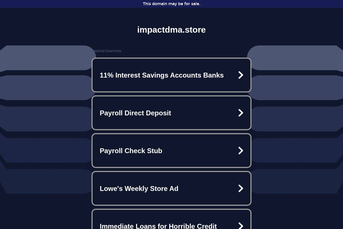 impactdma.store homepage screenshot