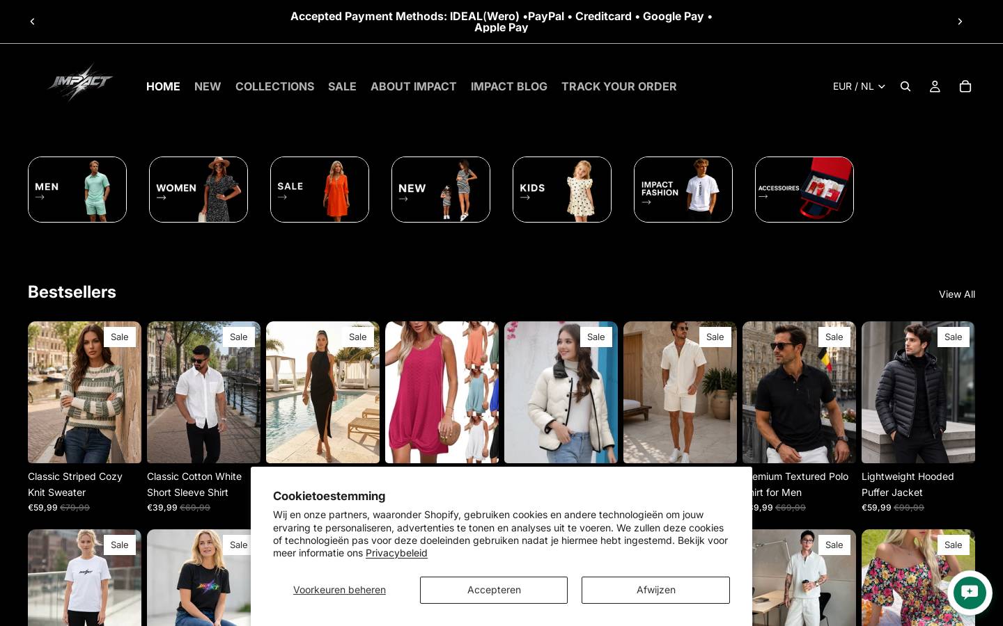 Impactfashion homepage screenshot