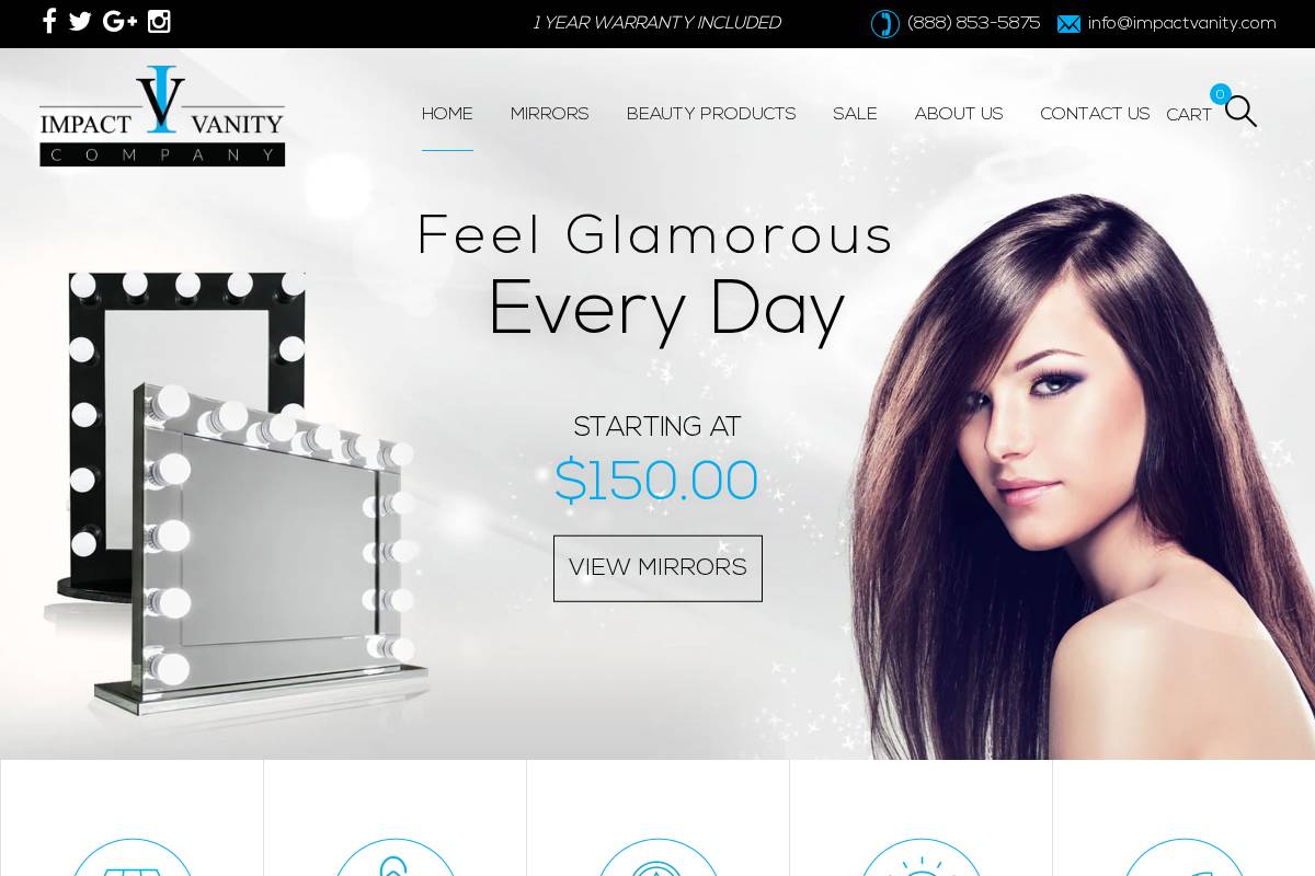 impactvanity.com homepage screenshot