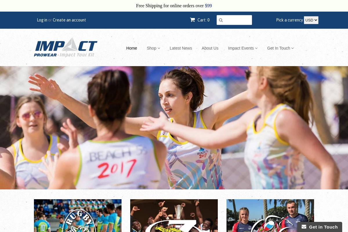 impactyourkit.com homepage screenshot