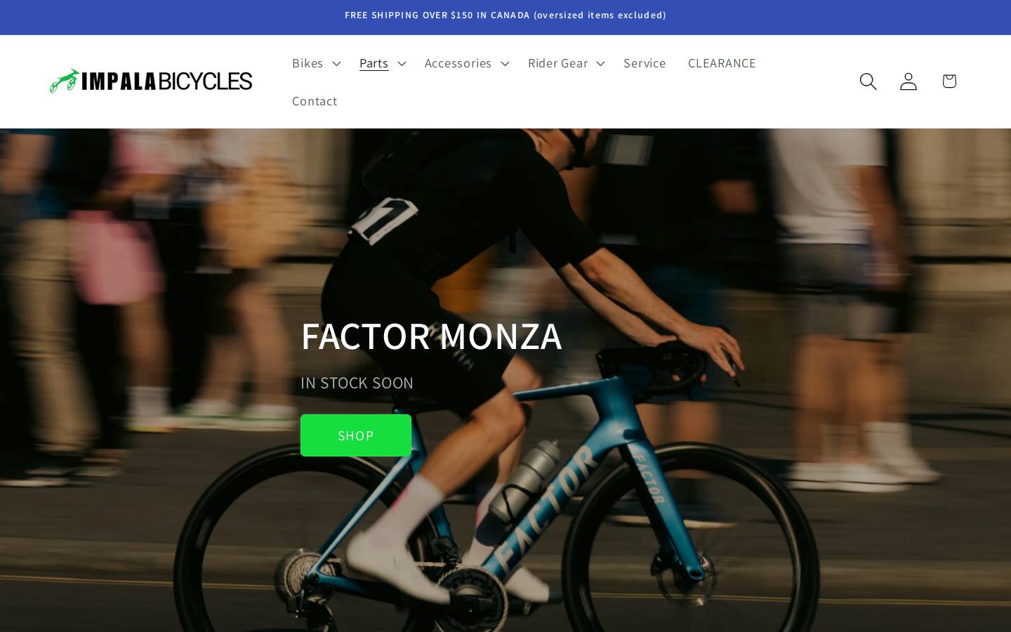 impalabicycles.com homepage screenshot