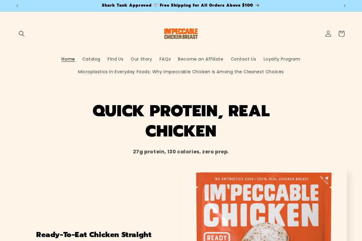 Impeccablechicken homepage screenshot