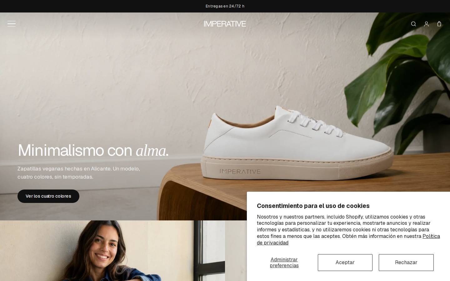 Imperative homepage screenshot