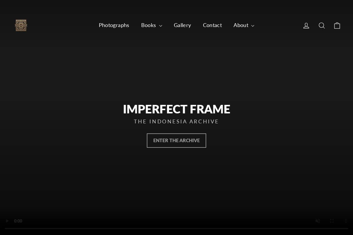 Imperfect Frame homepage screenshot