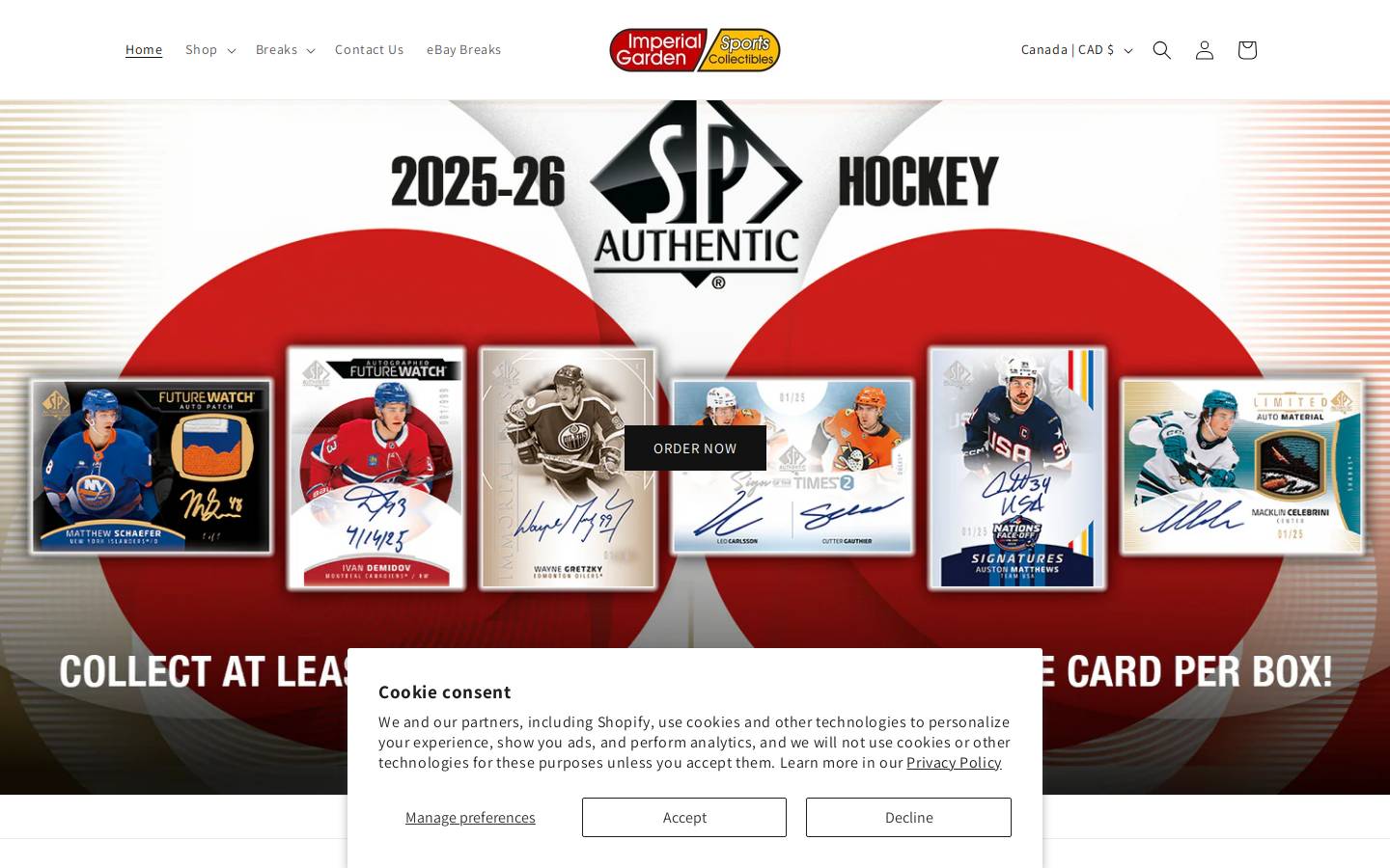 imperialgardensc.com homepage screenshot