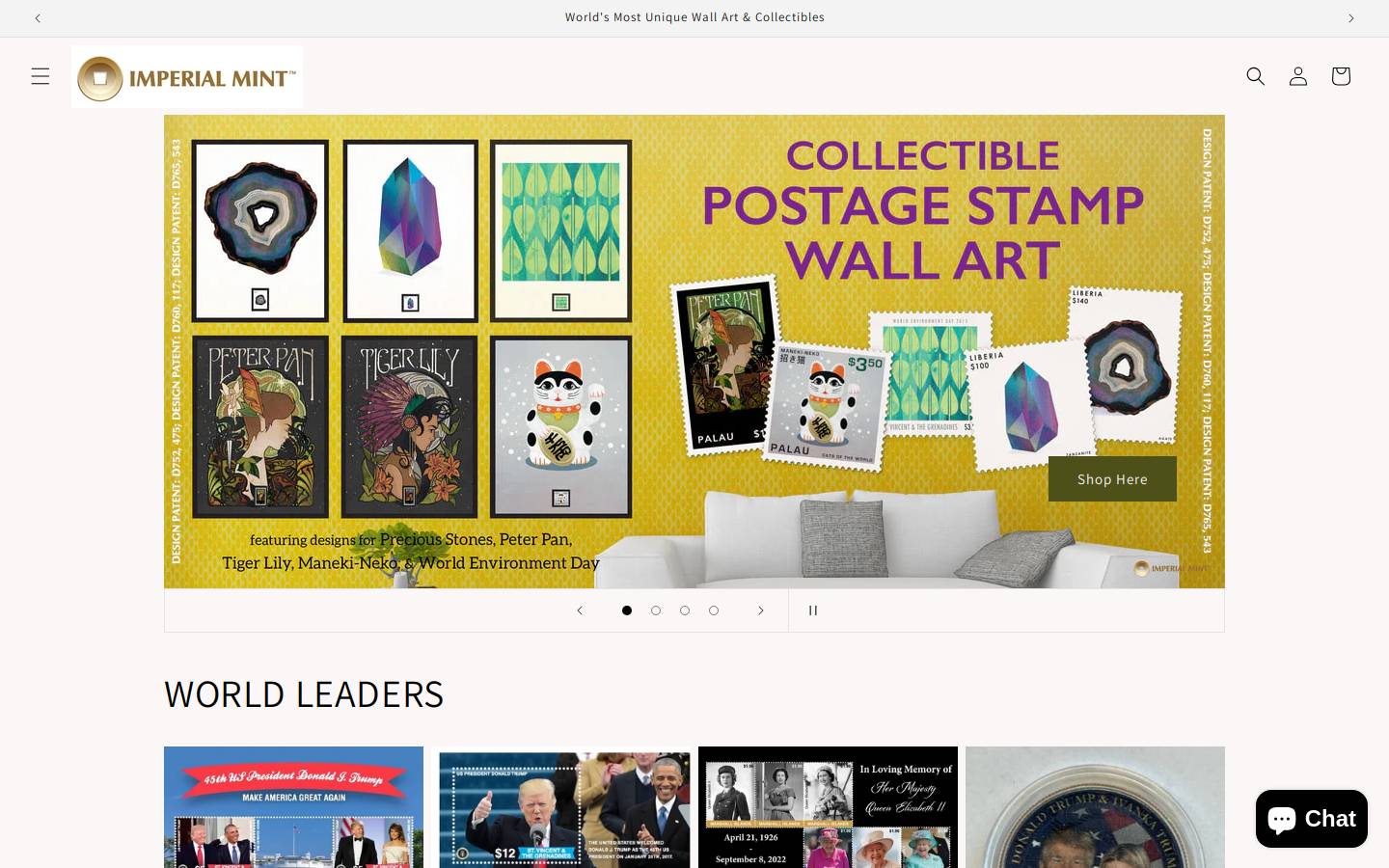 imperialmint.com homepage screenshot