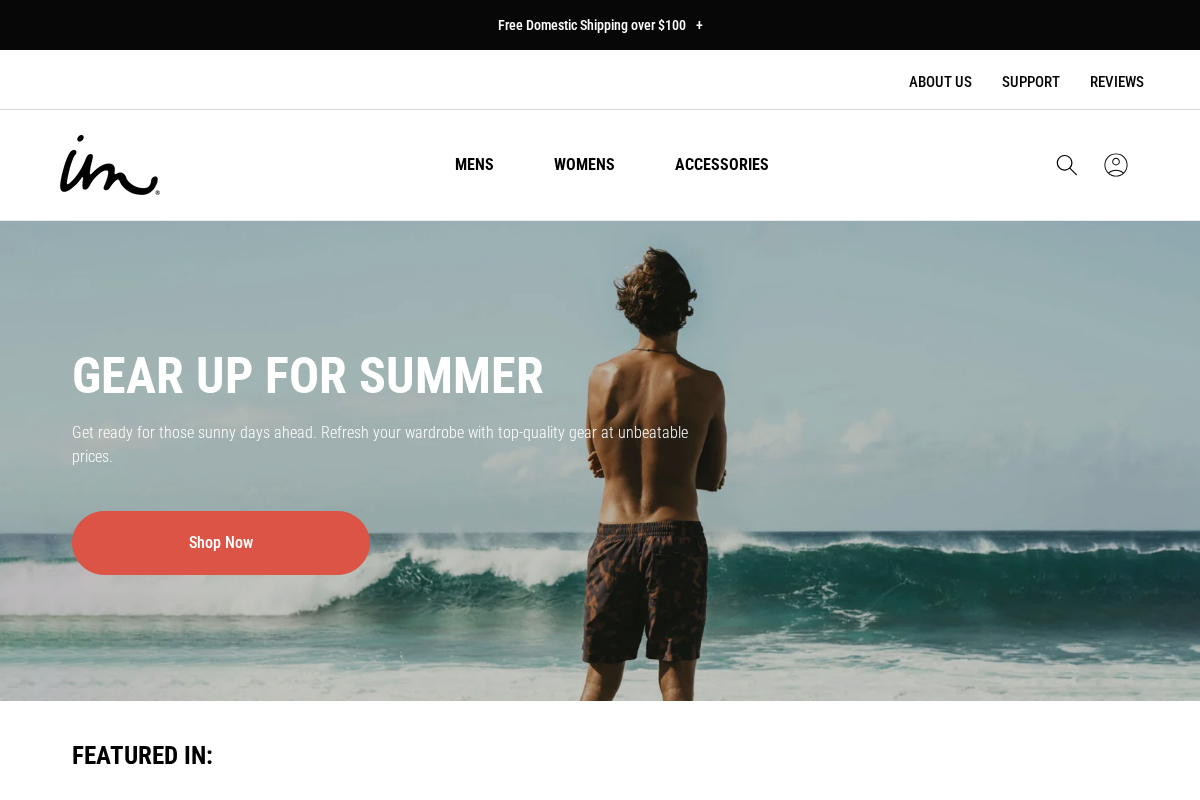 Imperial Motion homepage screenshot
