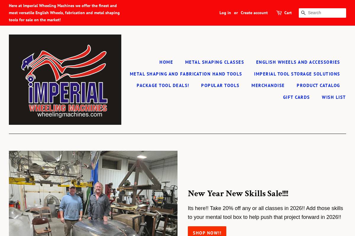 imperialwheelingmachines.com homepage screenshot
