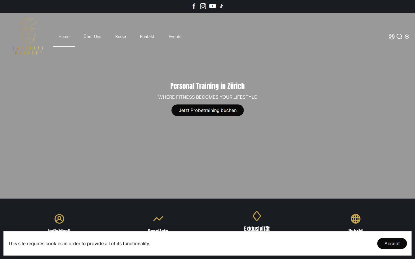 imperialworkout.ch homepage screenshot