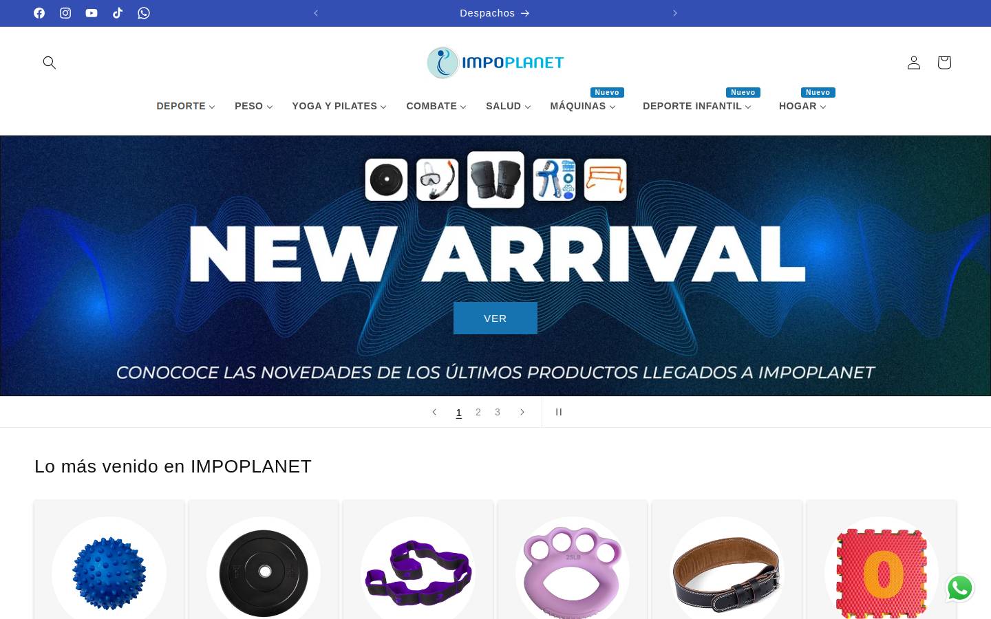 impoplanet.cl homepage screenshot