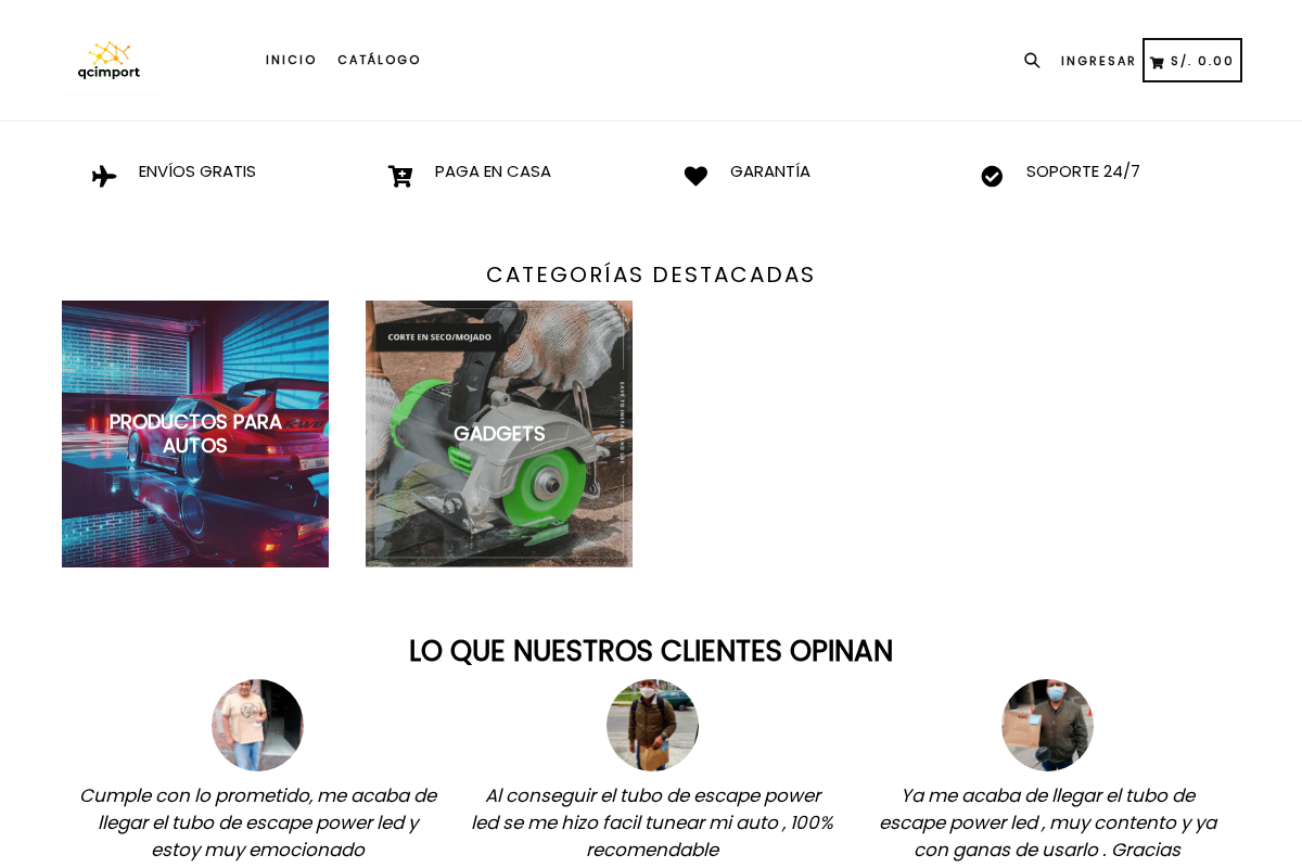 TIENDA PERU homepage screenshot