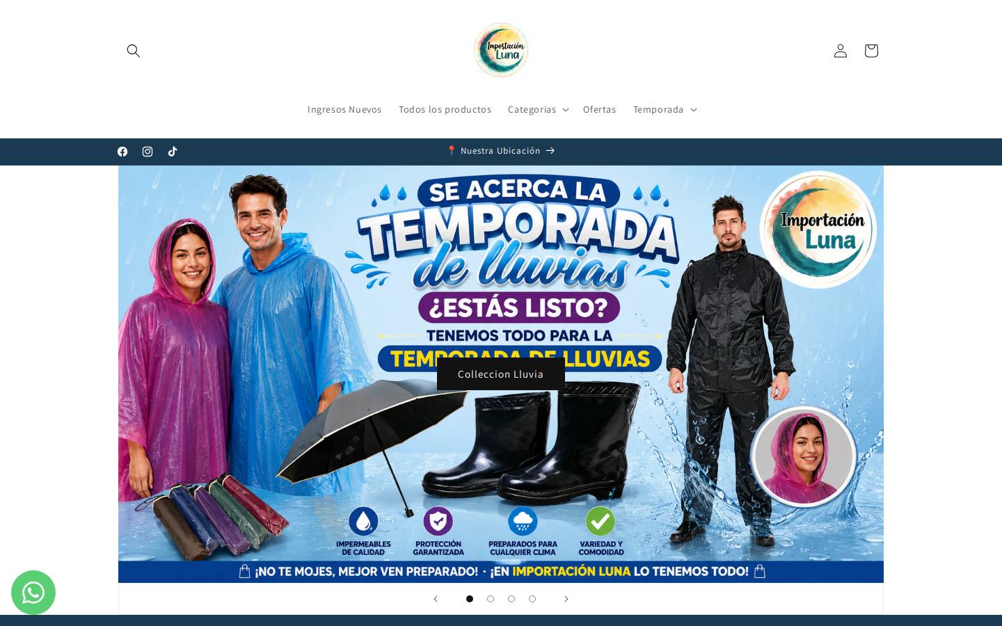 importacionluna.com homepage screenshot