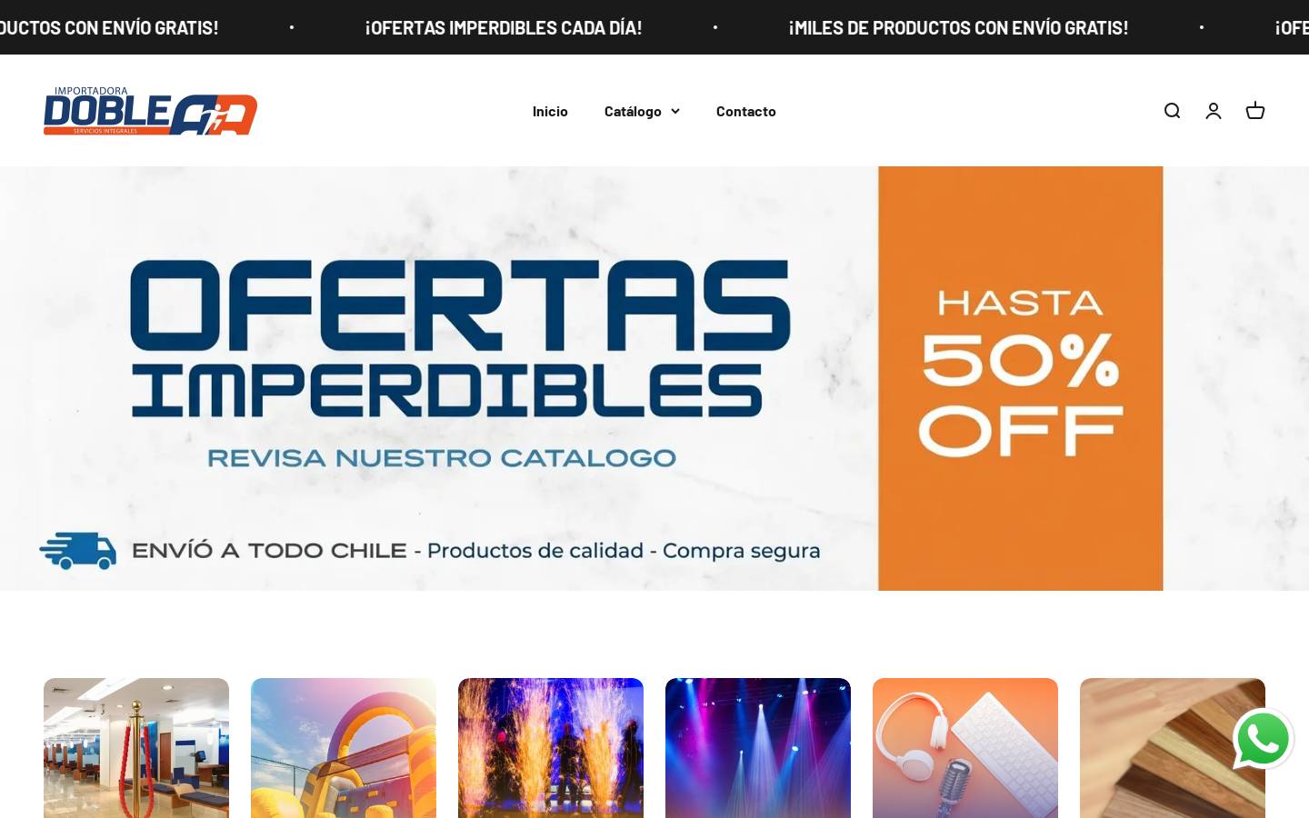 importadoradoblea.com homepage screenshot