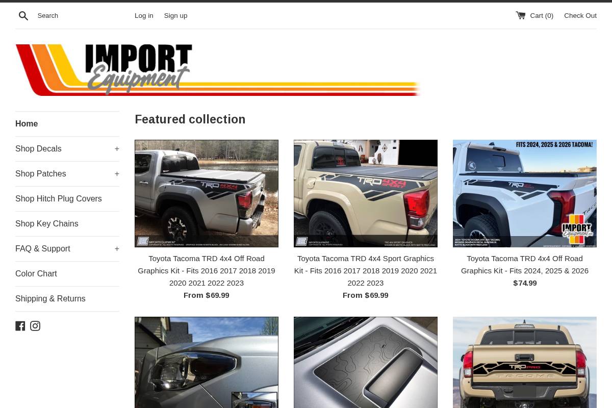 importequipment.com homepage screenshot
