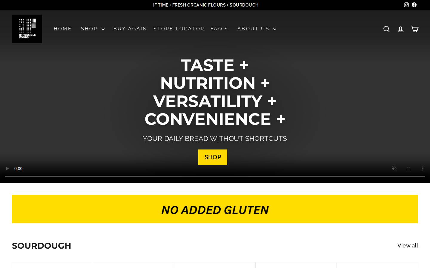 impossiblefoods.in homepage screenshot