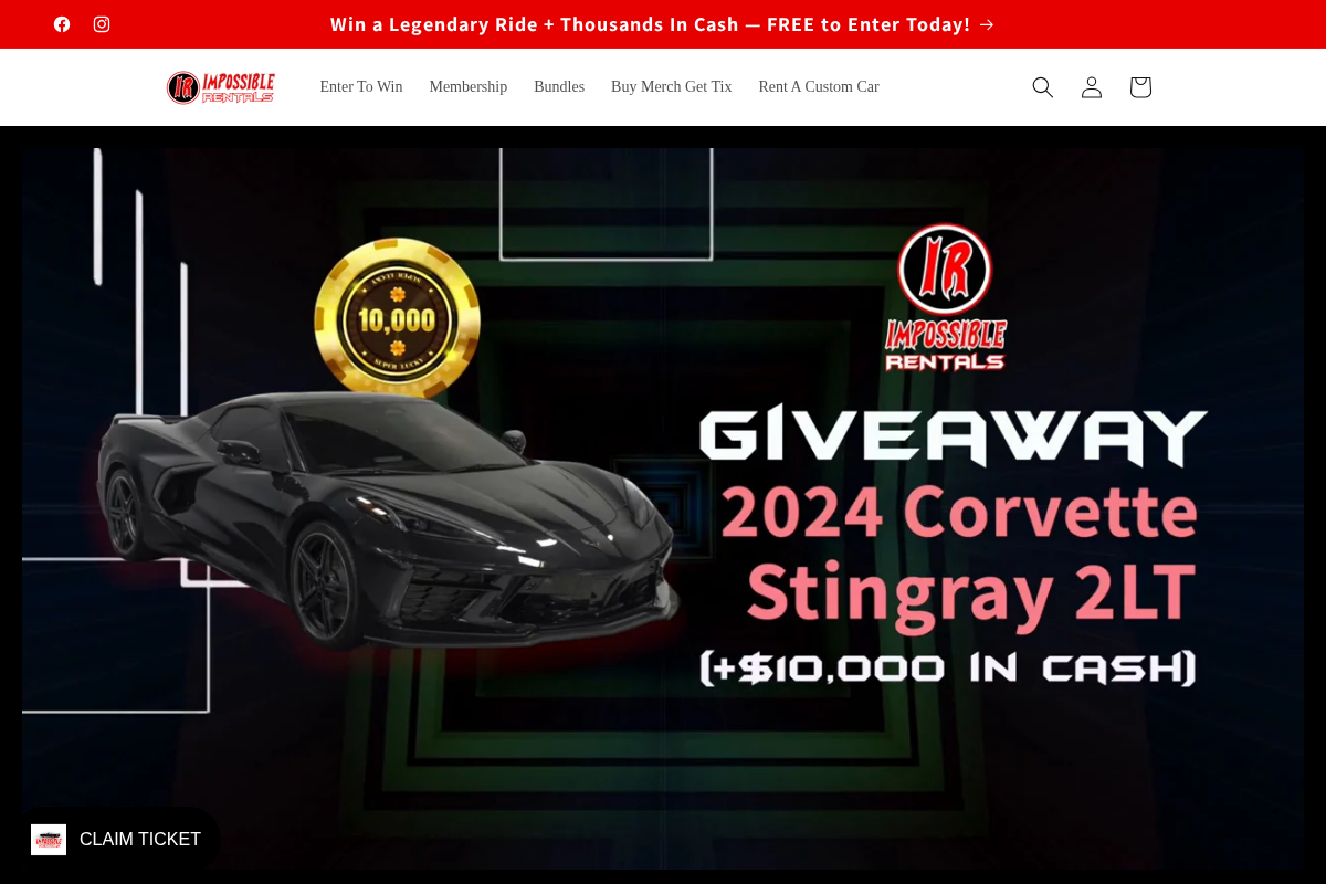 Impossible Rentals homepage screenshot