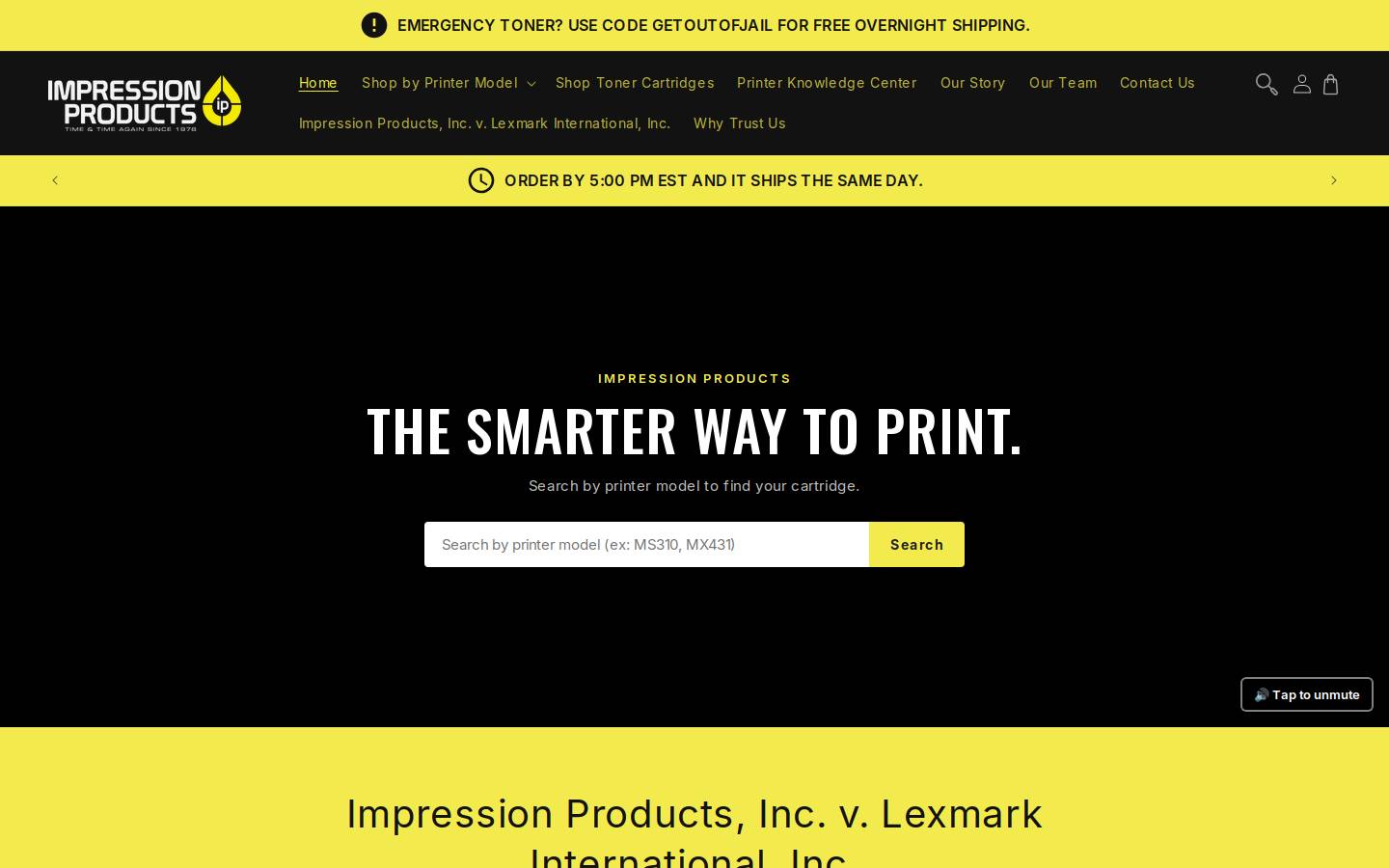impressionproductsinc.com homepage screenshot