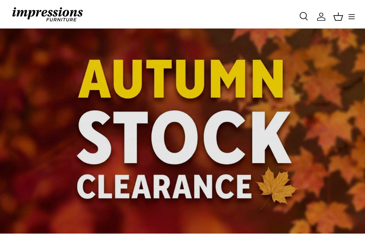 impressionsfurniture.com.au homepage screenshot