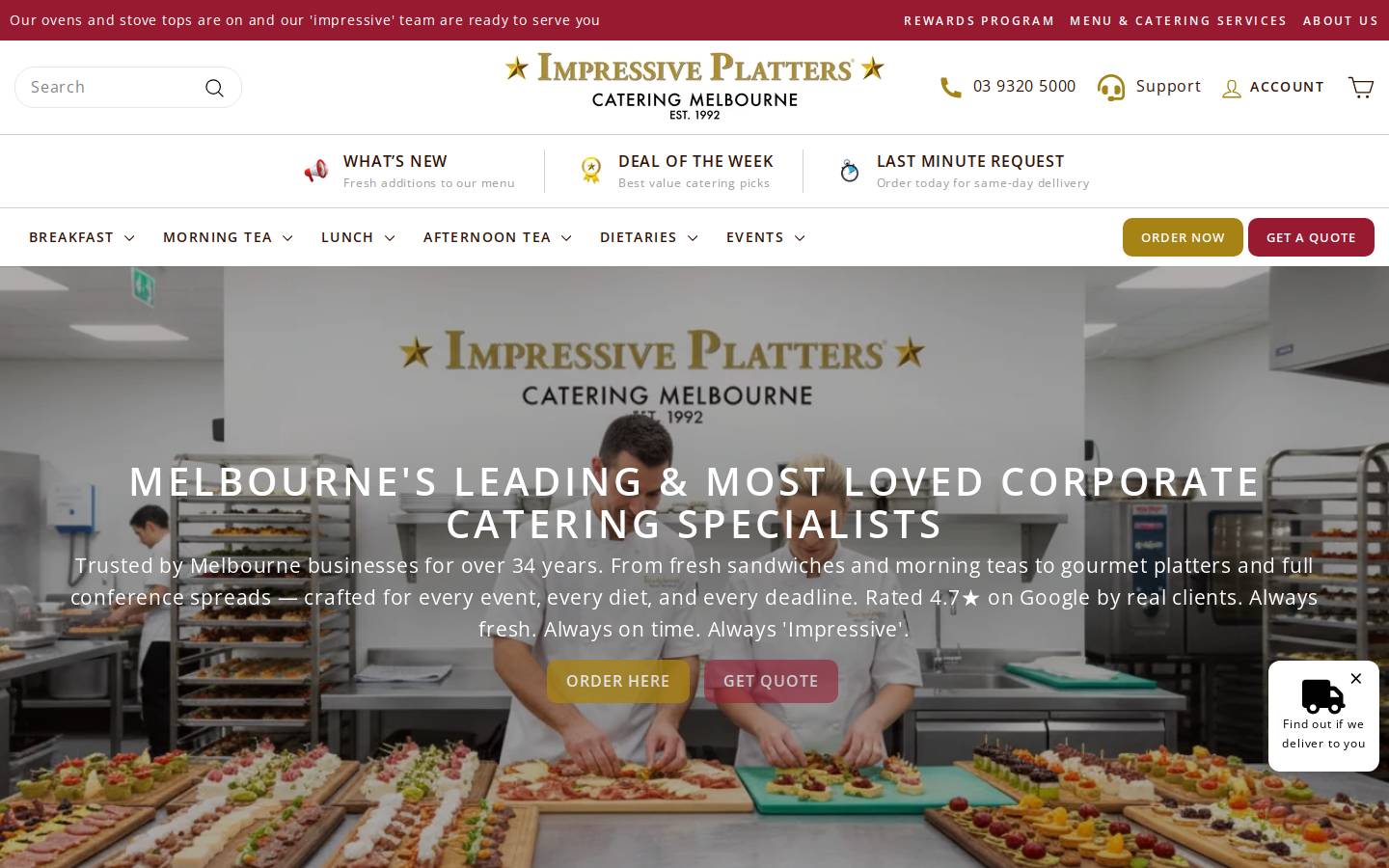 Impressiveplatters homepage screenshot
