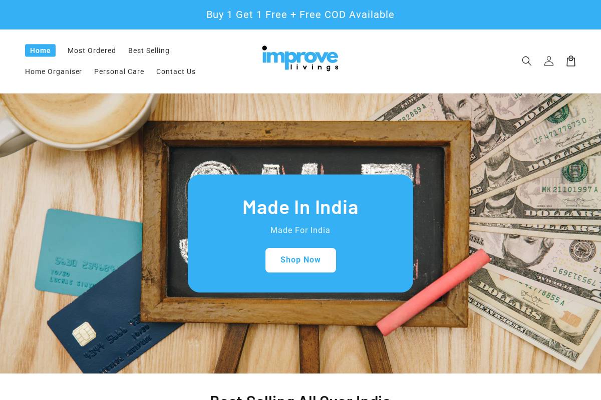 improvelivings.in homepage screenshot