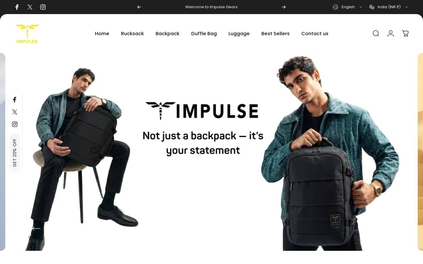 impulsegears.com homepage screenshot