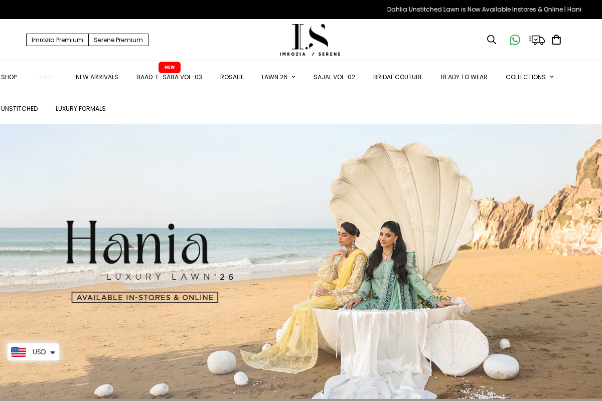 Imrozia | Serene homepage screenshot