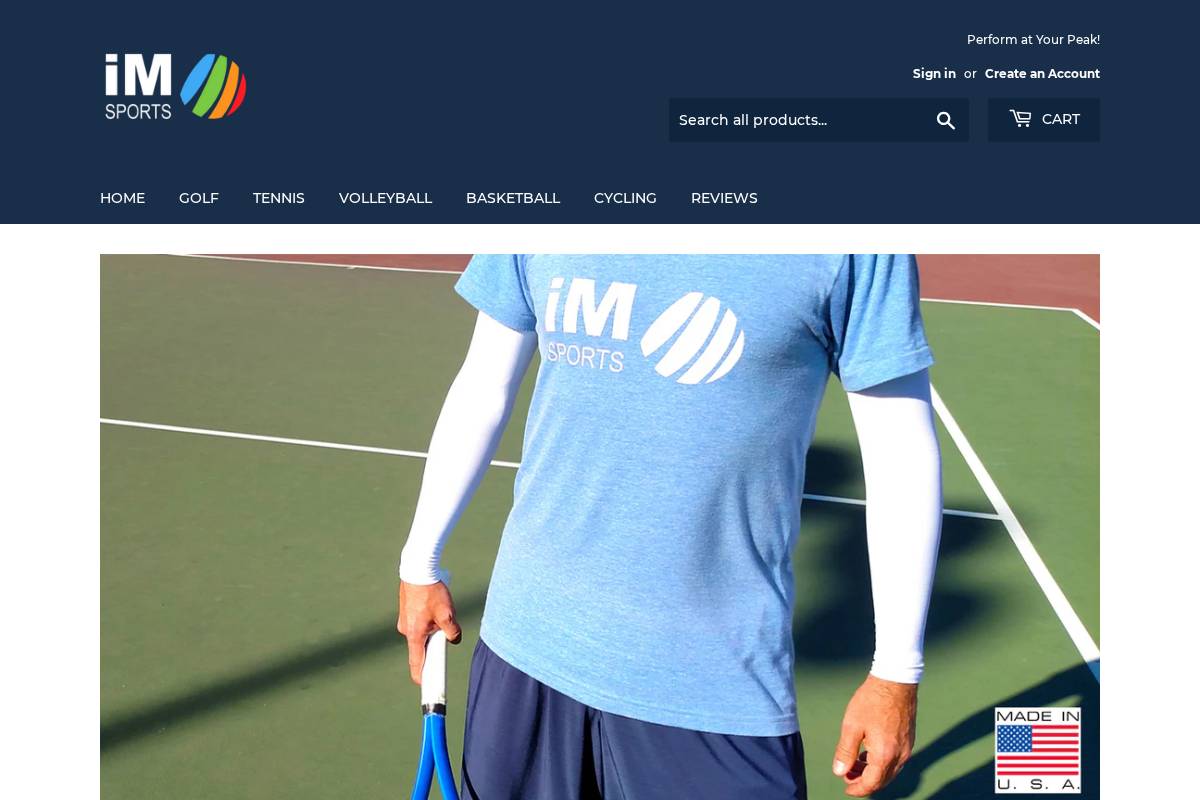imsportssleeves.com homepage screenshot