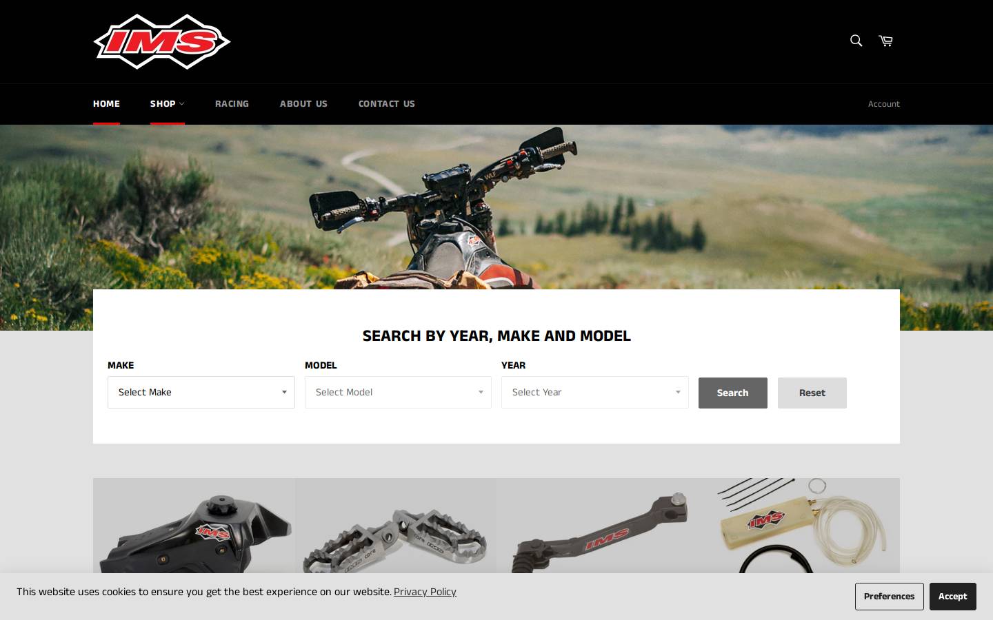 imsproducts.com homepage screenshot