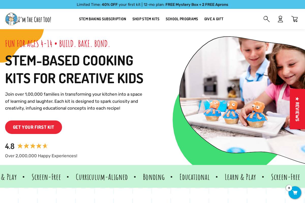 imthecheftoo.com homepage screenshot