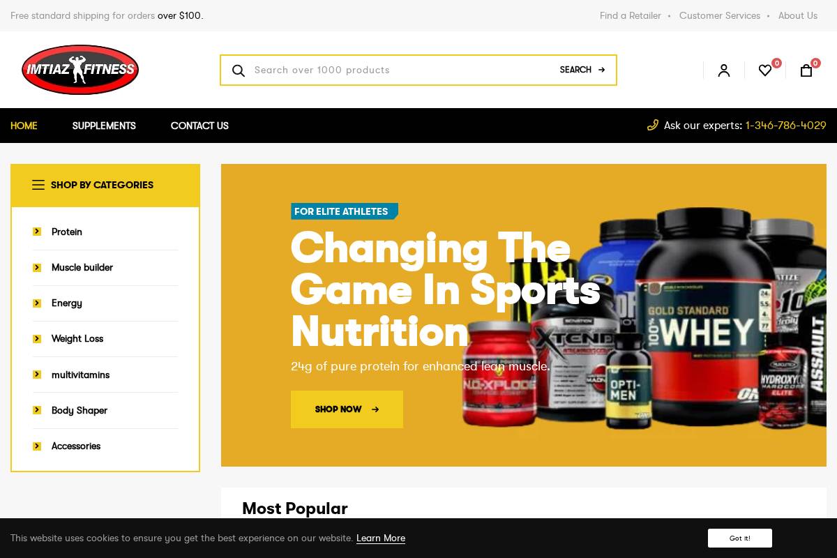 imtiazfit.com homepage screenshot