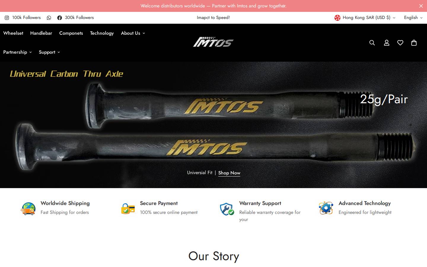 imtosbike.com homepage screenshot