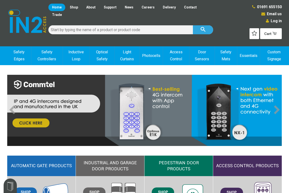 IN2 Access & Control Ltd. homepage screenshot