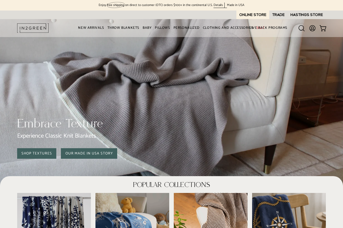 in2green.com homepage screenshot