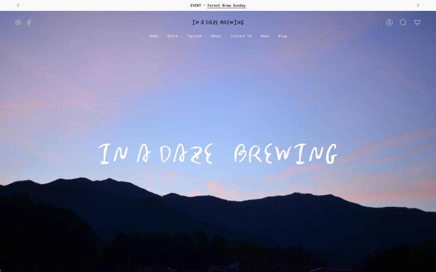inadazebrewing.com homepage screenshot