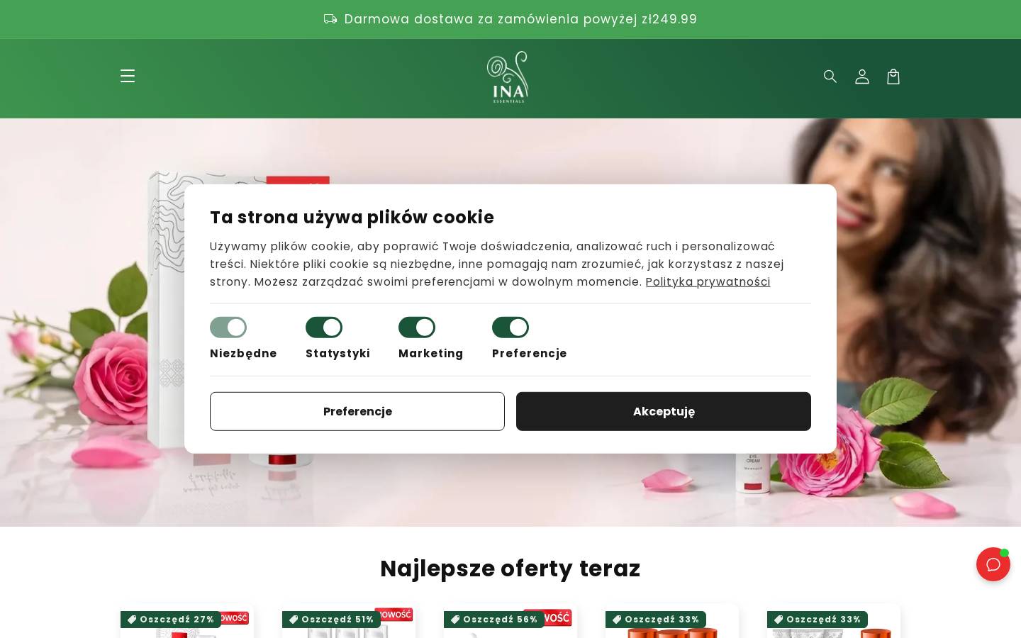 inaessentials.pl homepage screenshot