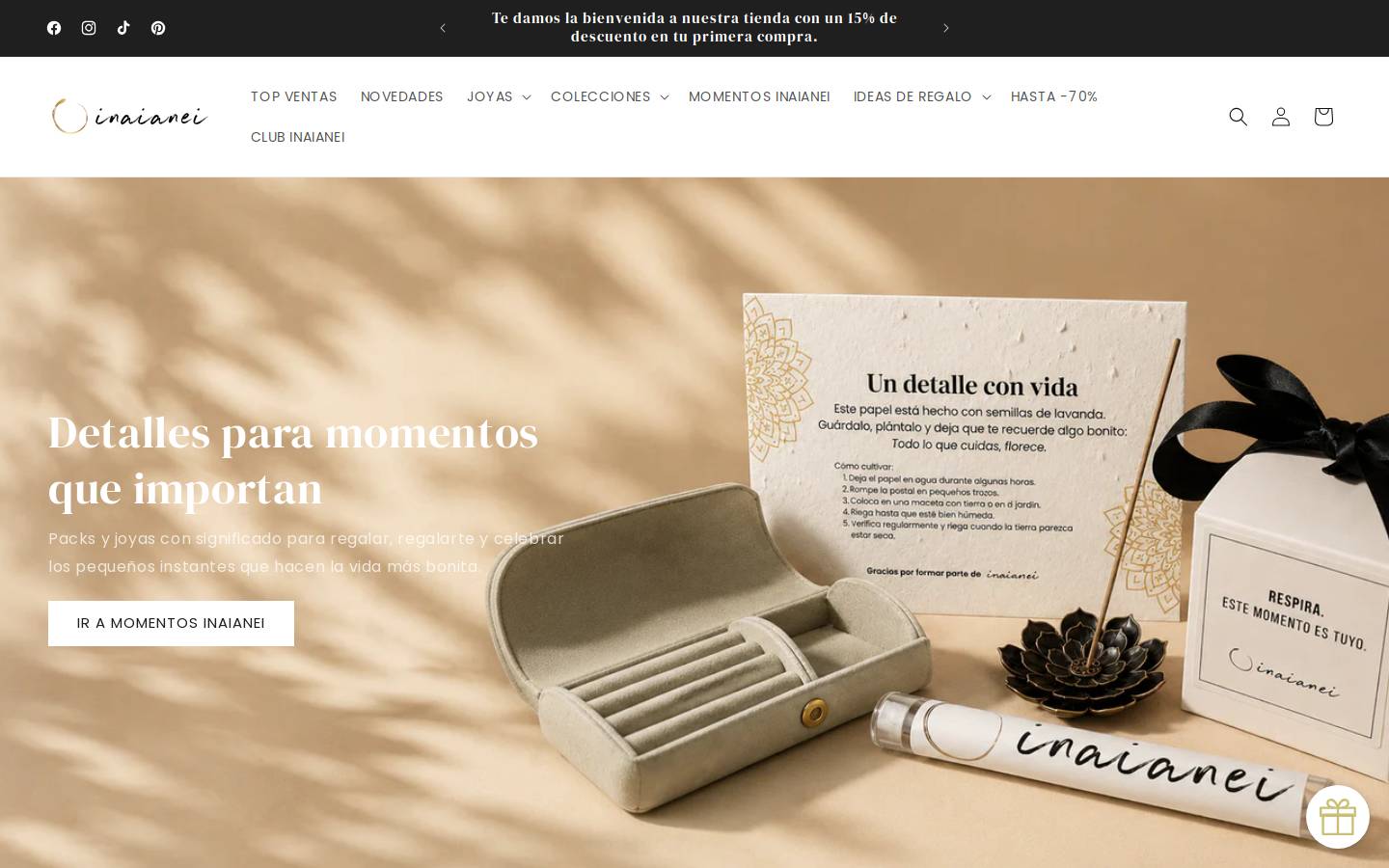 Inaianei homepage screenshot