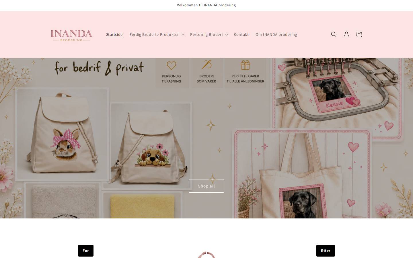 inandabrodering.com homepage screenshot