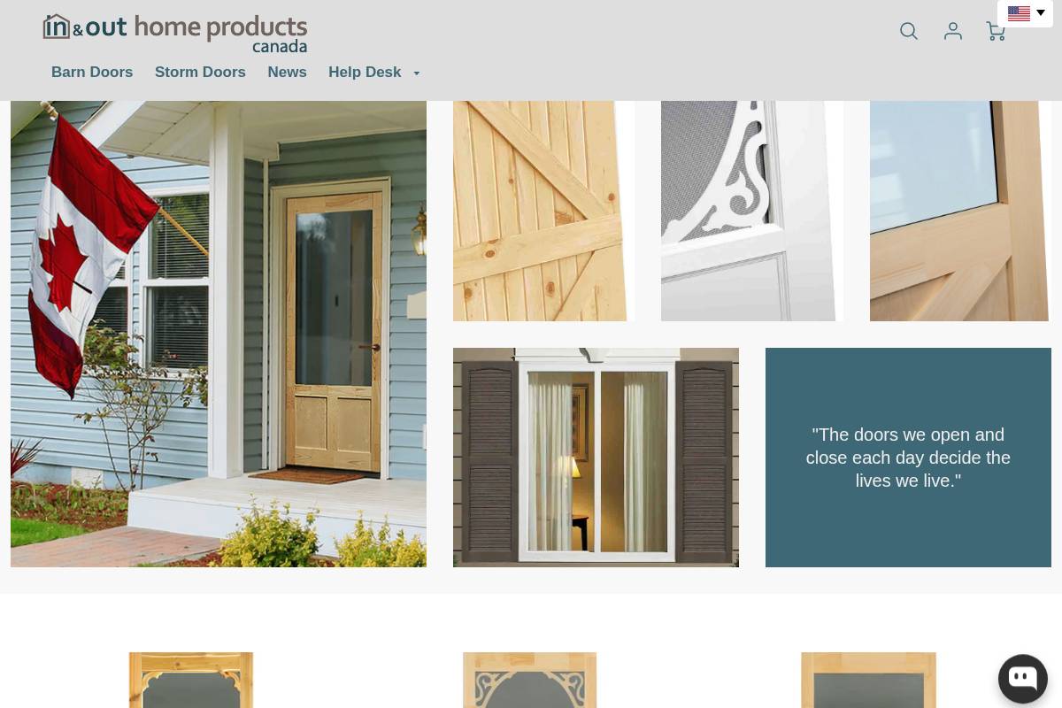 inandouthomecanada.com homepage screenshot