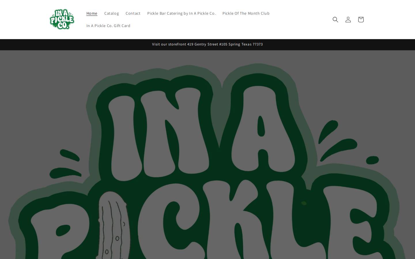inapicklecompany.com homepage screenshot