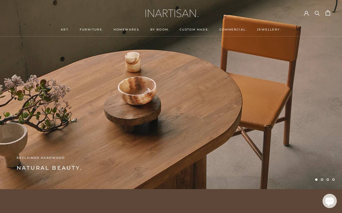 inartisan.com homepage screenshot