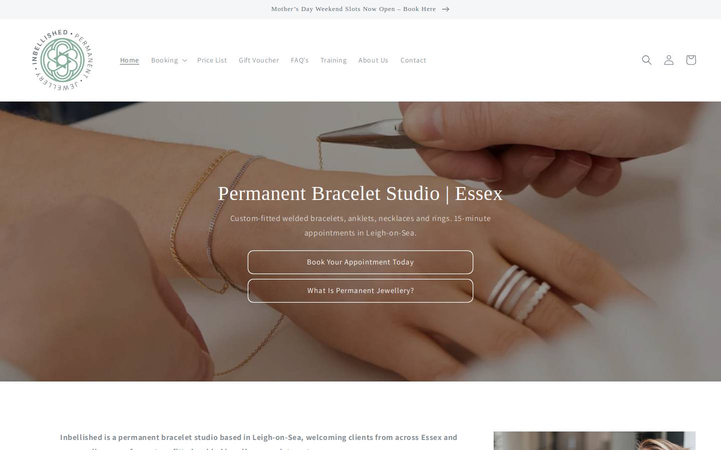 Inbellished homepage screenshot