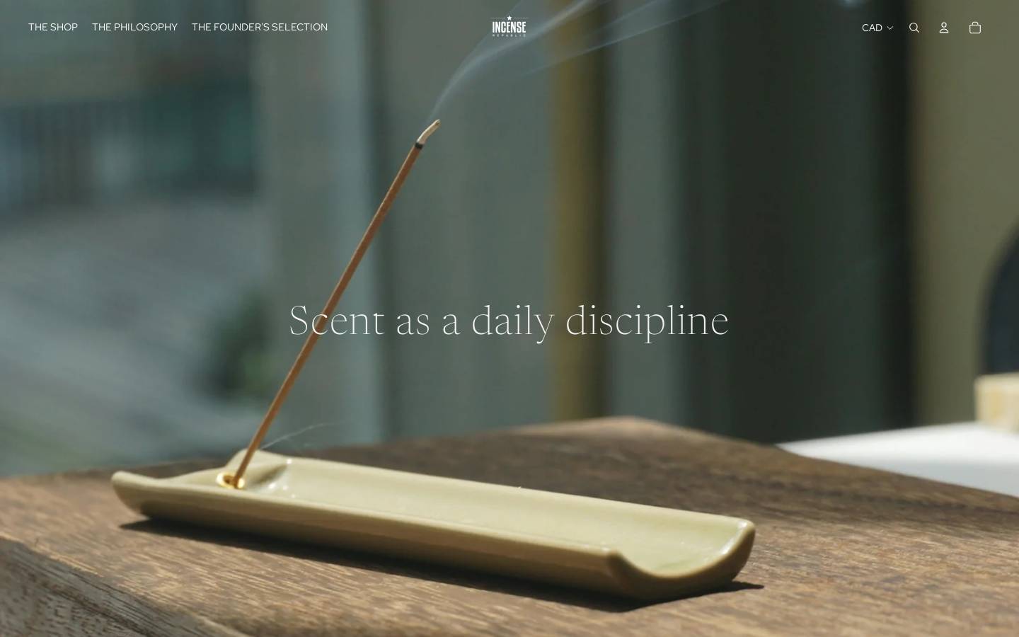 Incenserepublic homepage screenshot