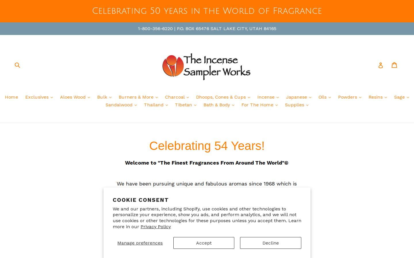 incensesales.com homepage screenshot