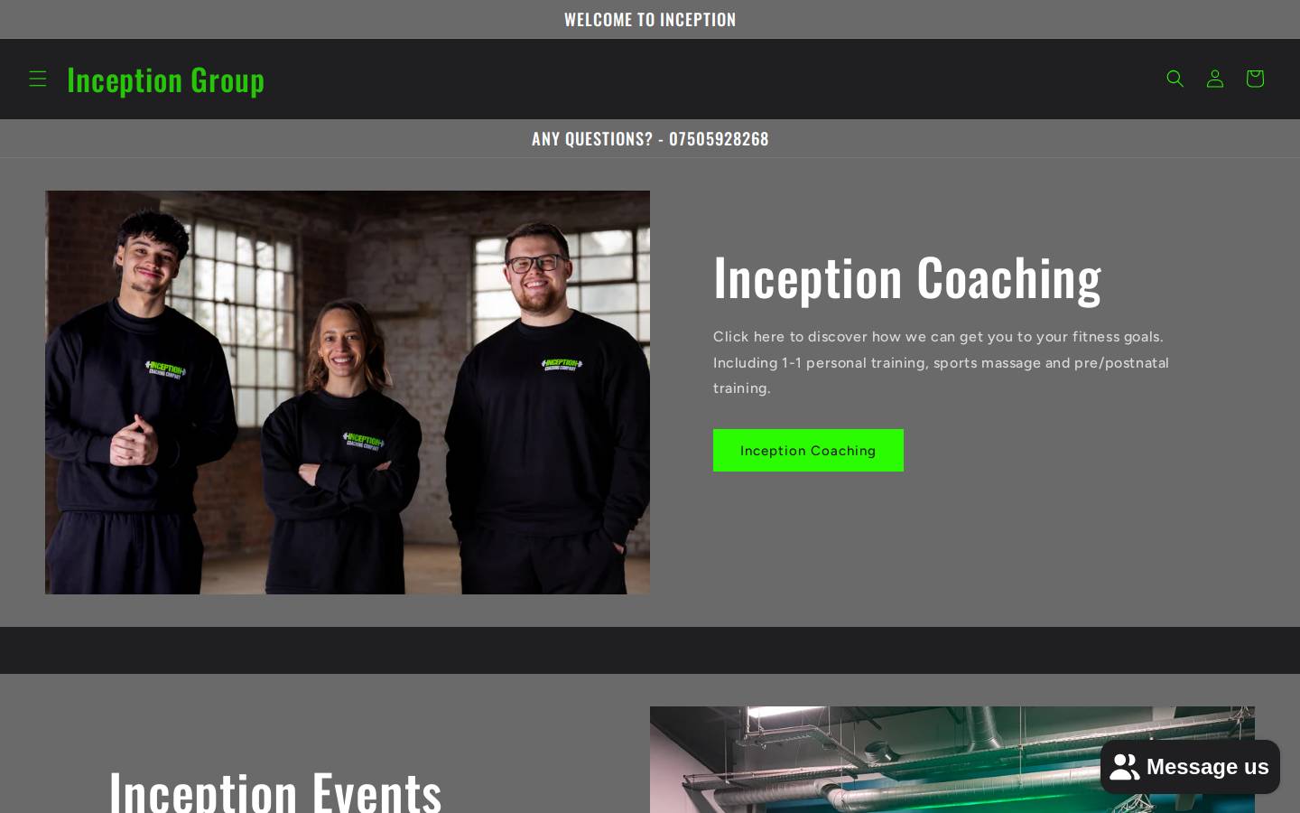 inceptiongroup.co.uk homepage screenshot
